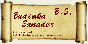 Budimka Sanader vizit kartica